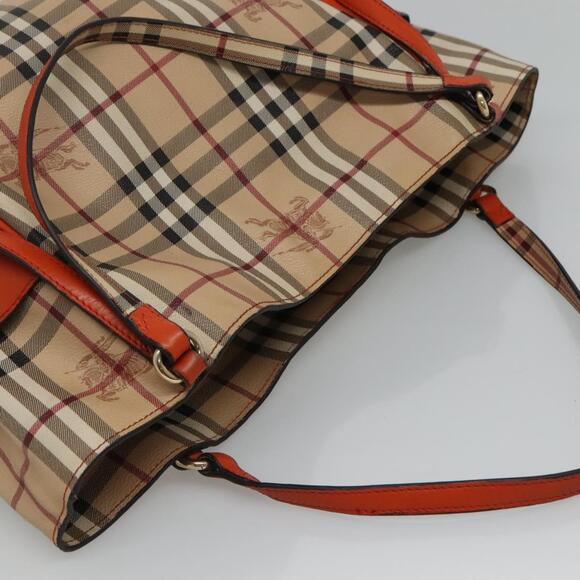 Burberry Nova Check Tote Bag Pvc Beige - Picture 6 of 16